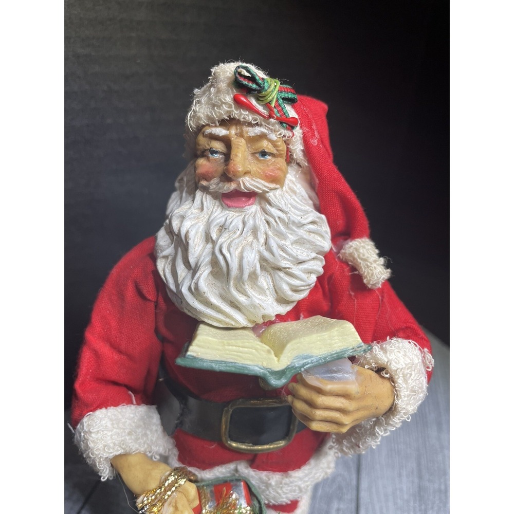 Vtg Rare Albert Price Santa Claus With The Naughty & Nice Book And Bag Of Toys